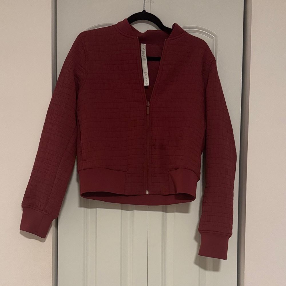 Lululemon Athletica Red Bomber Jacket